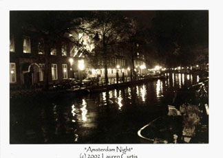 Amsterdam Night 35mm B&W Photo