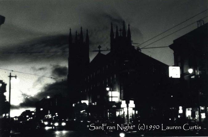 San Francisco Night 35mm B&W Photo